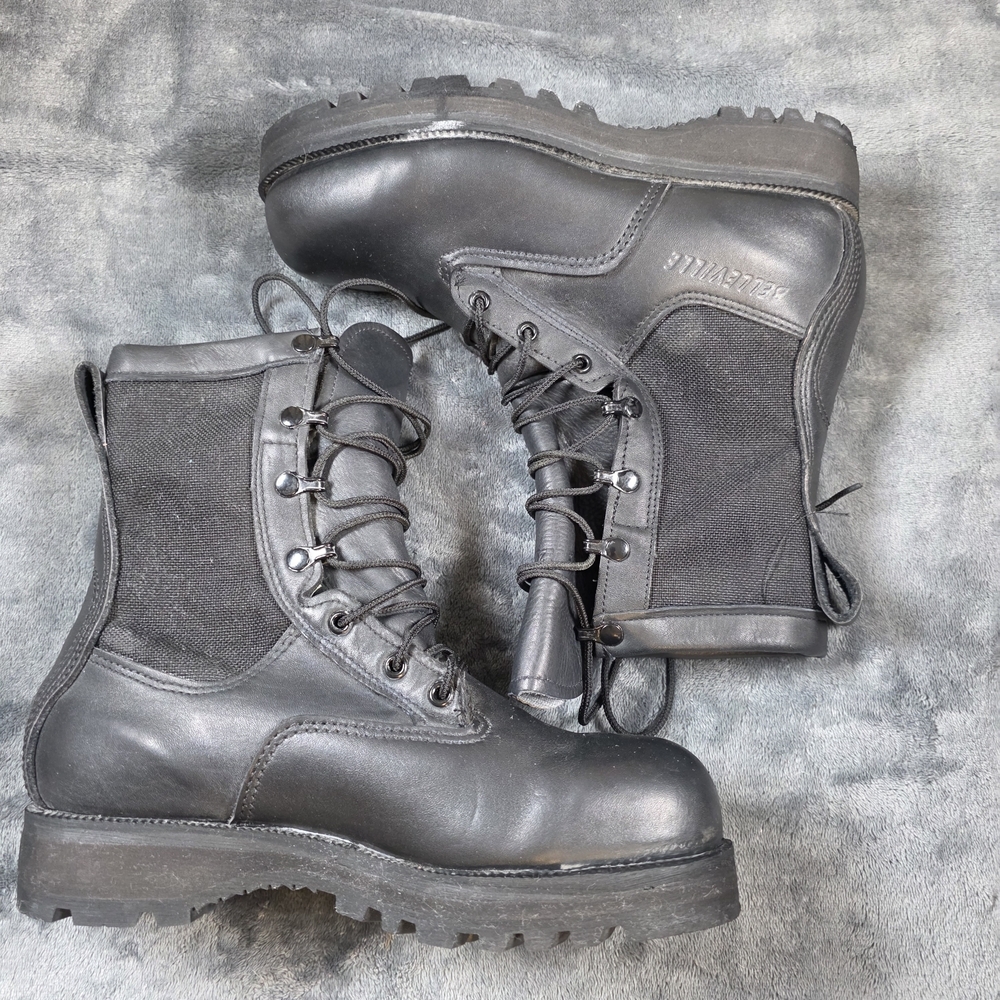 Belleville GORE-TEX Black Leather Military Engine Black Tactical Combat Boots 7R